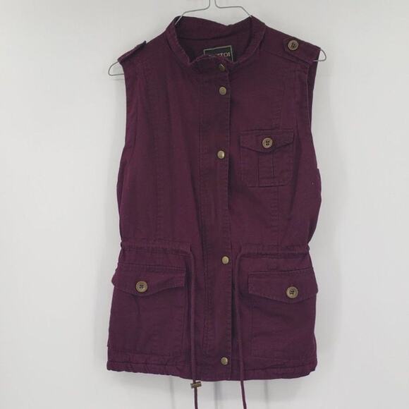 C'EST TOI Faux Fur Lined Vest Womens Size Small S - Picture 1 of 5